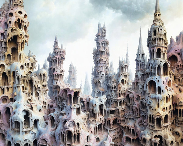 Surreal Landscape of Organic Spires and Towers