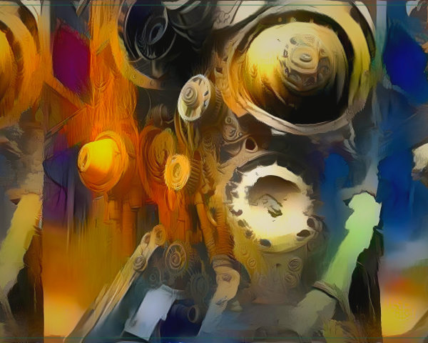 Abstract Composition of Vibrant Swirling Colors