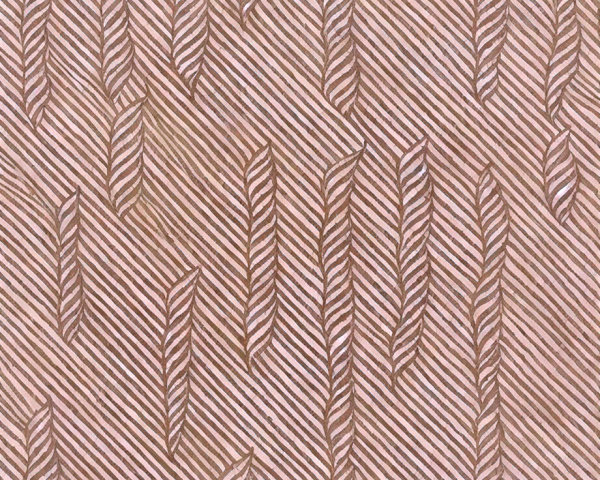 Textured Surface with Diagonal Lines and Leaf Patterns