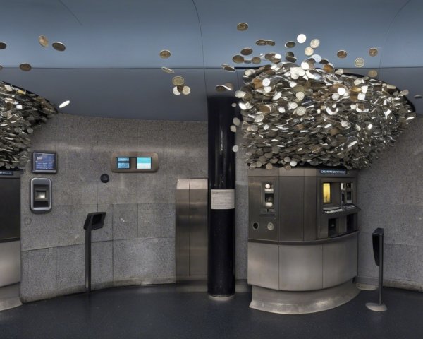 Modern Subway Station with Ticket Vending Machines