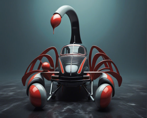 Futuristic Car Design Inspired by Scorpion Features