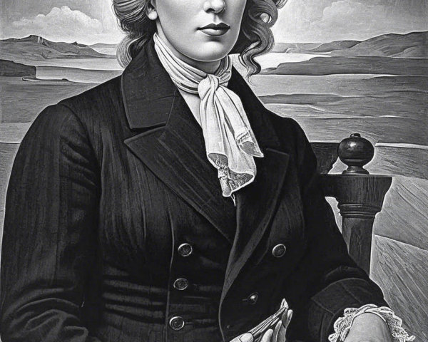 Monochromatic Portrait of a Confident Woman in Suit