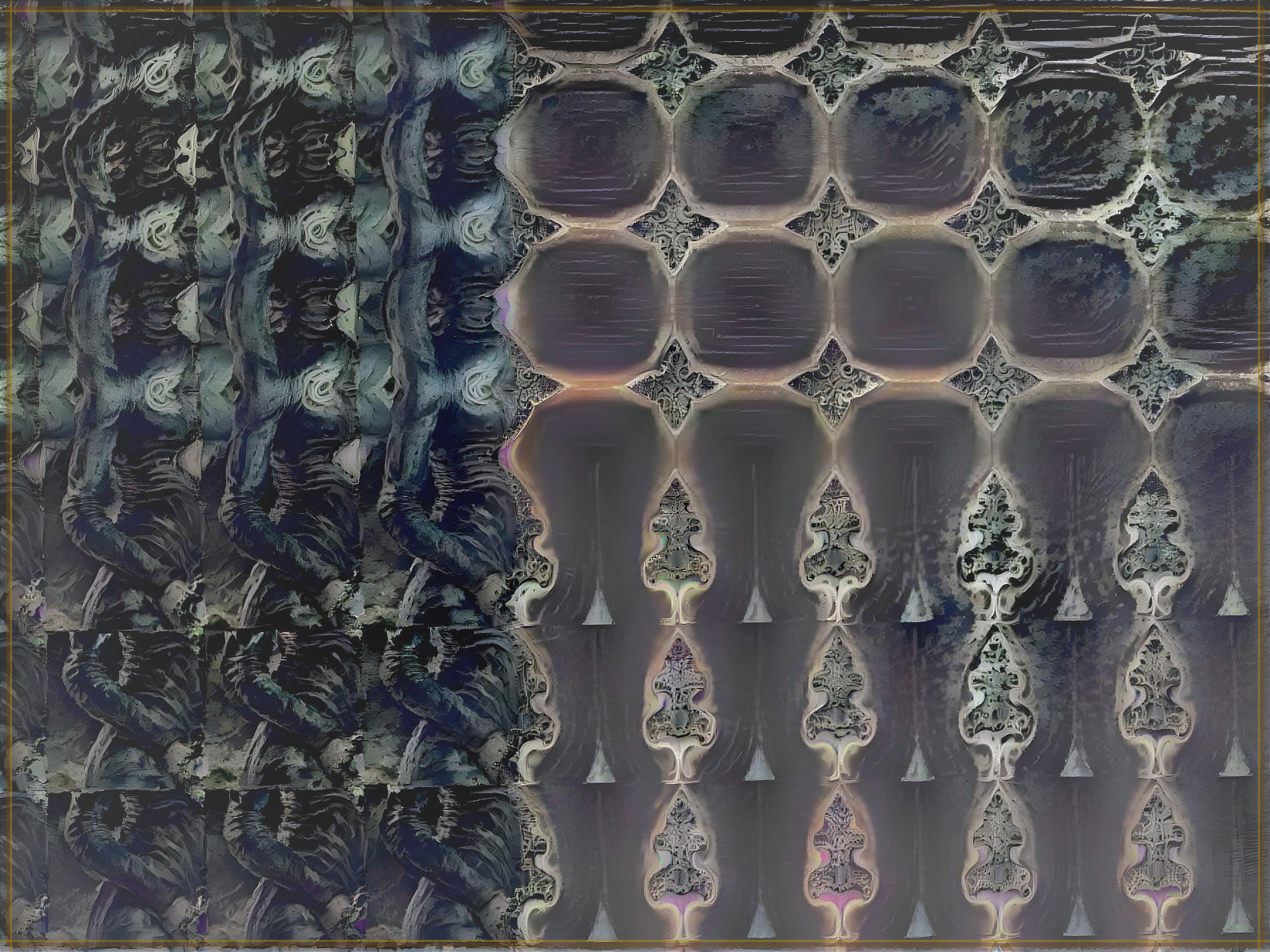 Intricate Pattern with Textures and Geometric Motifs