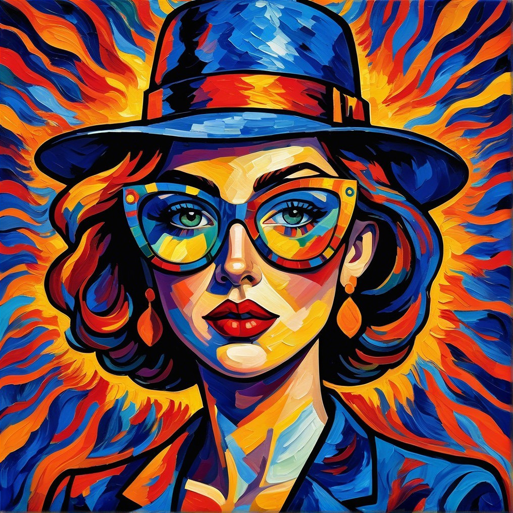 Vibrant Portrait of a Woman with Bold Accessories