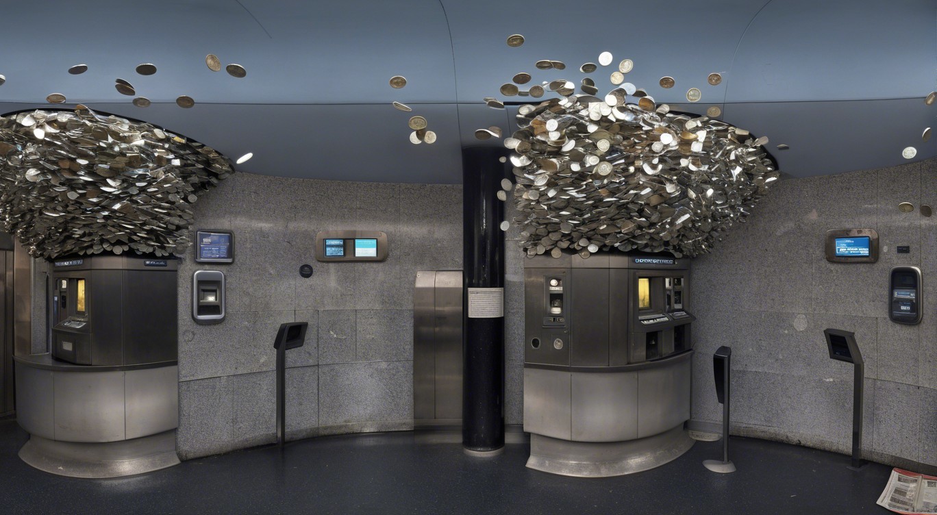 Modern Subway Station with Ticket Vending Machines