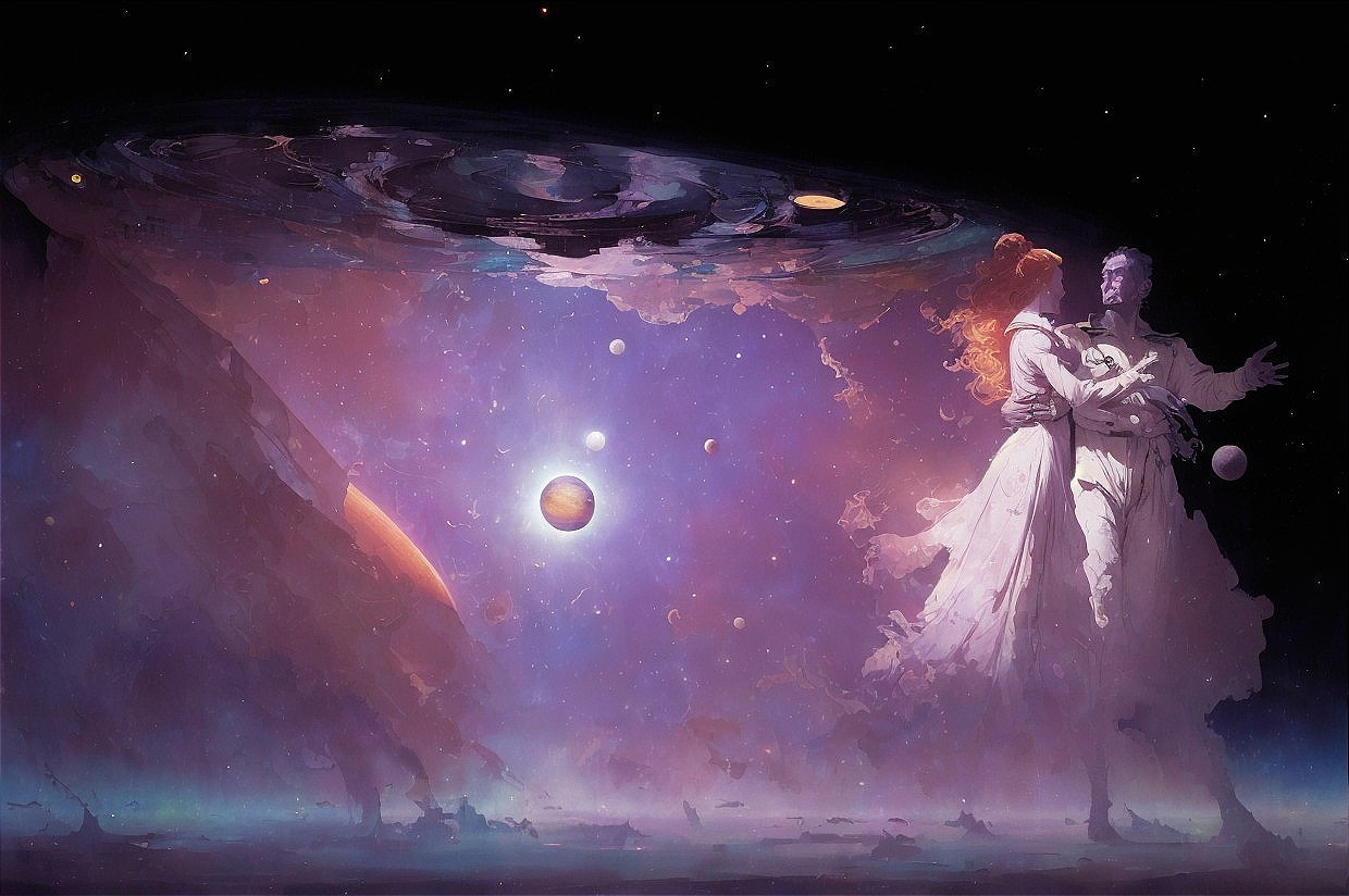 Cosmic Romance Amidst Galaxies and Nebulae