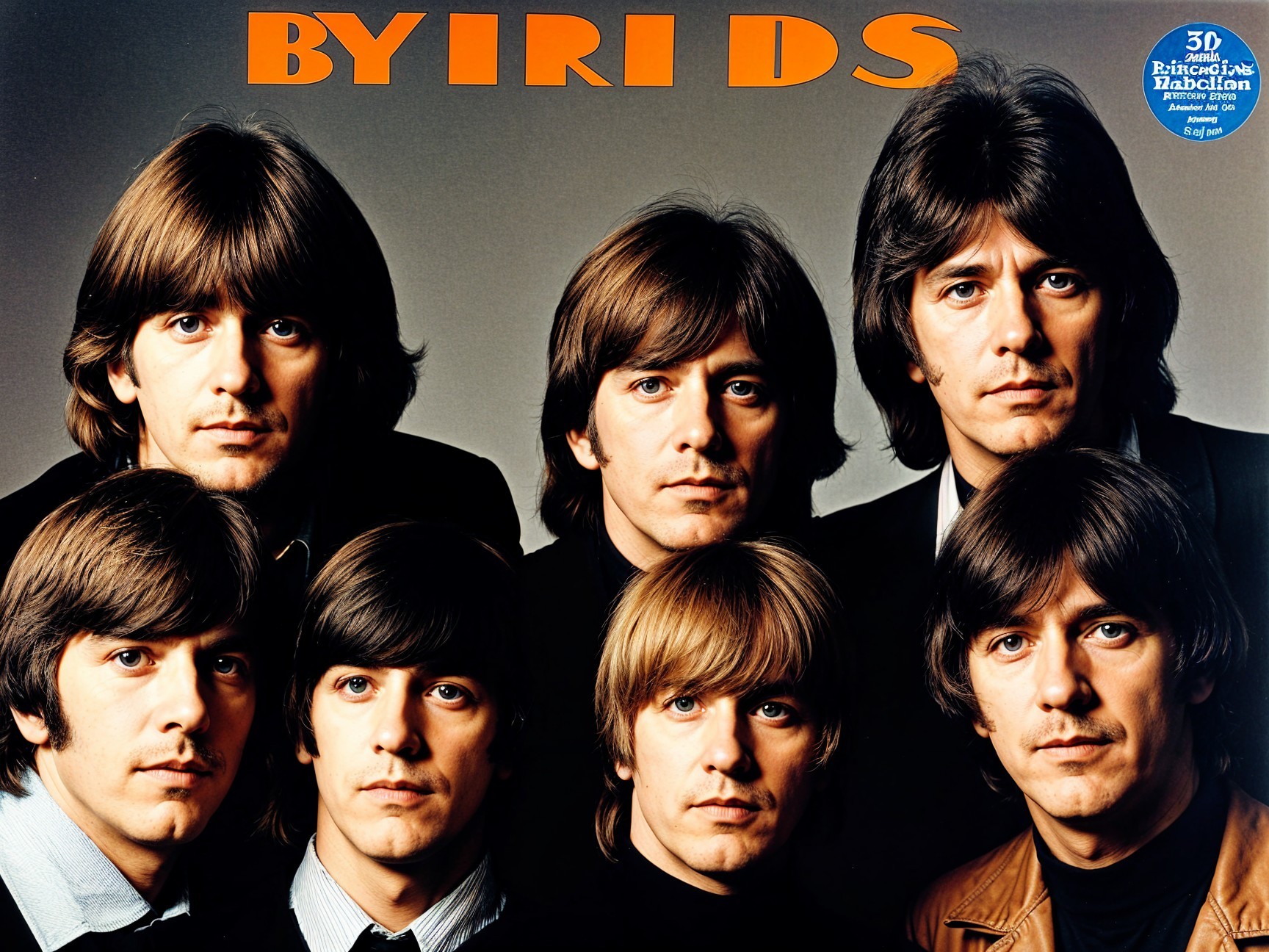 Group of Eight Men in Stylish Outfits and Hairstyles