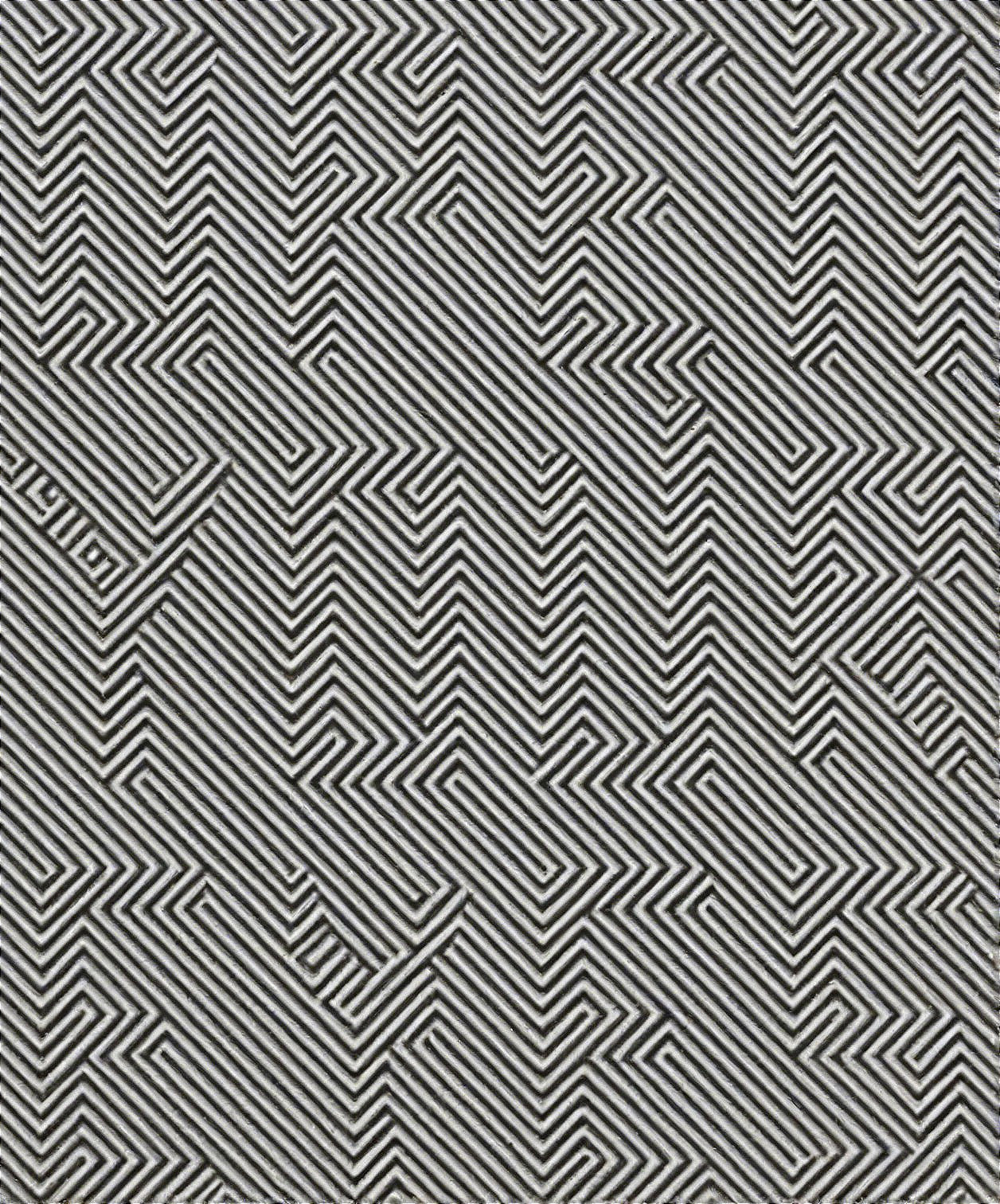 Intricate Black and White Zigzag Optical Illusion Pattern