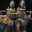 Futuristic Humanoid Figures with Colorful Patterns
