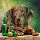 Cubist Artwork with Two Figures and Geometric Shapes