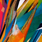 Vibrant Abstract Composition with Geometric Shapes