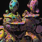 Whimsical Spaceship in a Surreal Cosmic Landscape