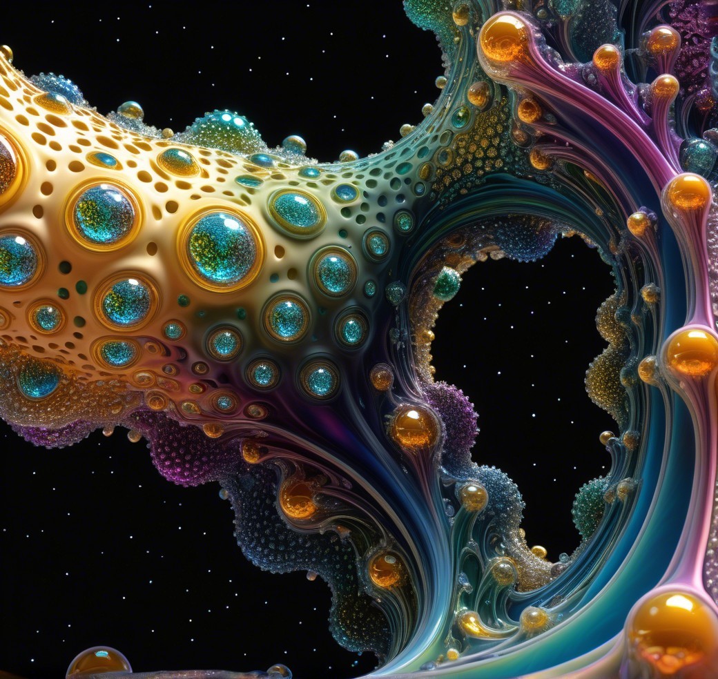 Abstract Swirling Colors with Intricate Patterns
