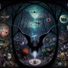 Surreal Landscape with Figure and Giant Root Head