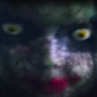 Close-Up Portrait of Character with Green Skin and Gold Eyes