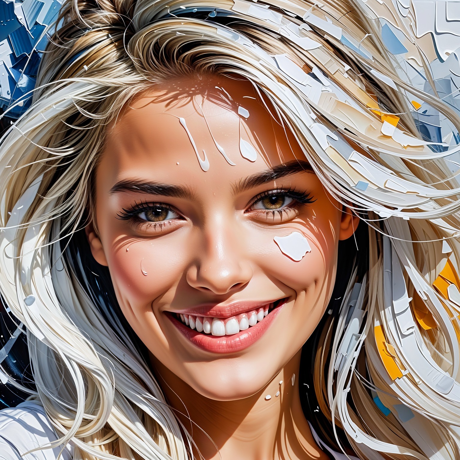Close-up Portrait of a Young Woman with Blonde Hair