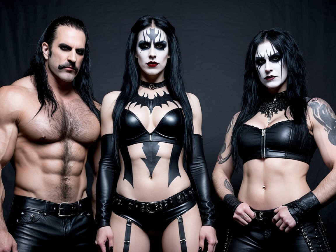 Gothic Aesthetic with Leather Outfits and Makeup