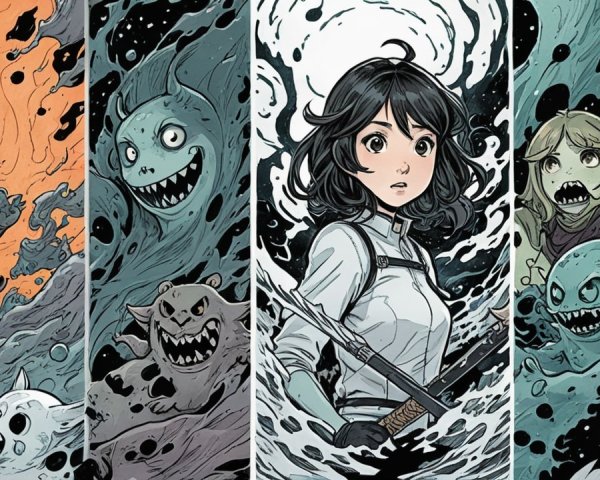Dynamic Comic Illustration with Supernatural Elements