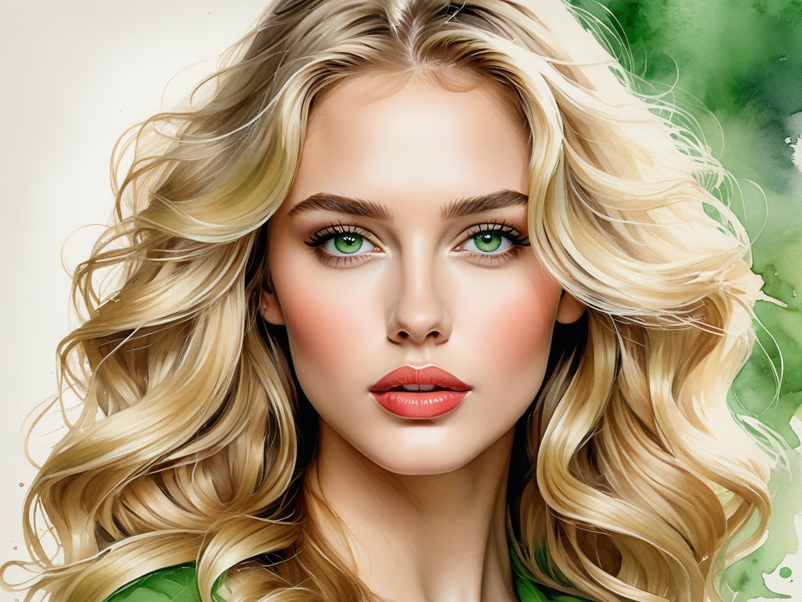 Close-Up Portrait of a Young Woman with Blonde Hair