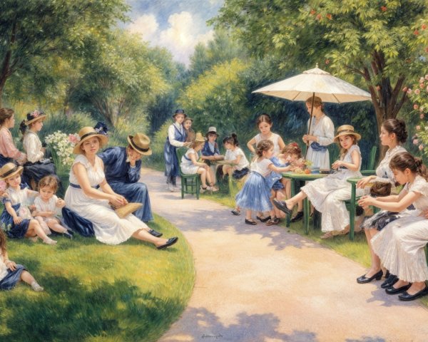 Charming Outdoor Garden Gathering in Vintage Attire