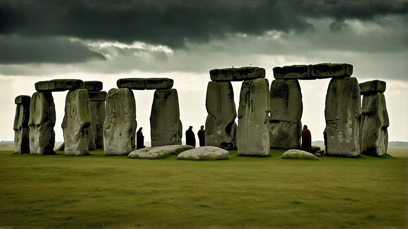 Dramatic Stonehenge Scene Under Overcast Sky
