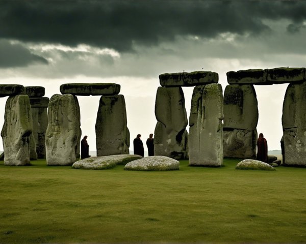 Dramatic Stonehenge Scene Under Overcast Sky