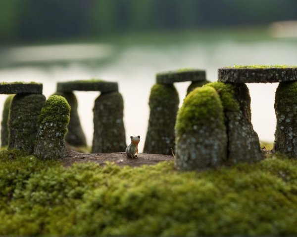 Miniature Stone Circle in a Serene Natural Setting