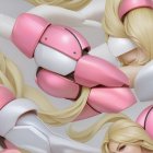 Abstract Composition of Spheres and Petals in Soft Colors