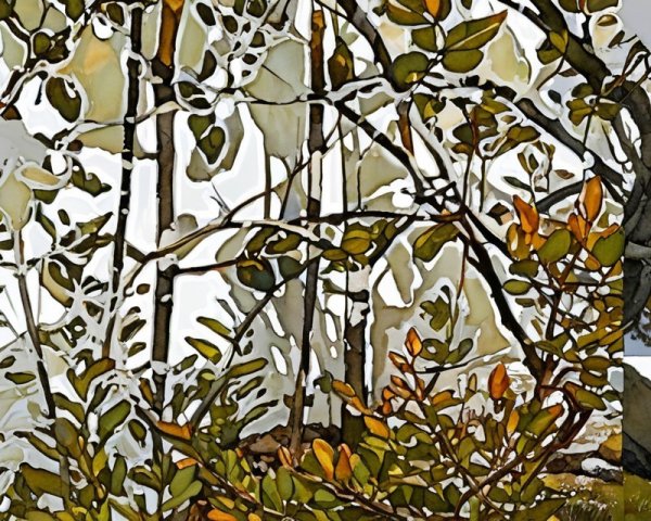 Serene Landscape with Trees and Tranquil Water