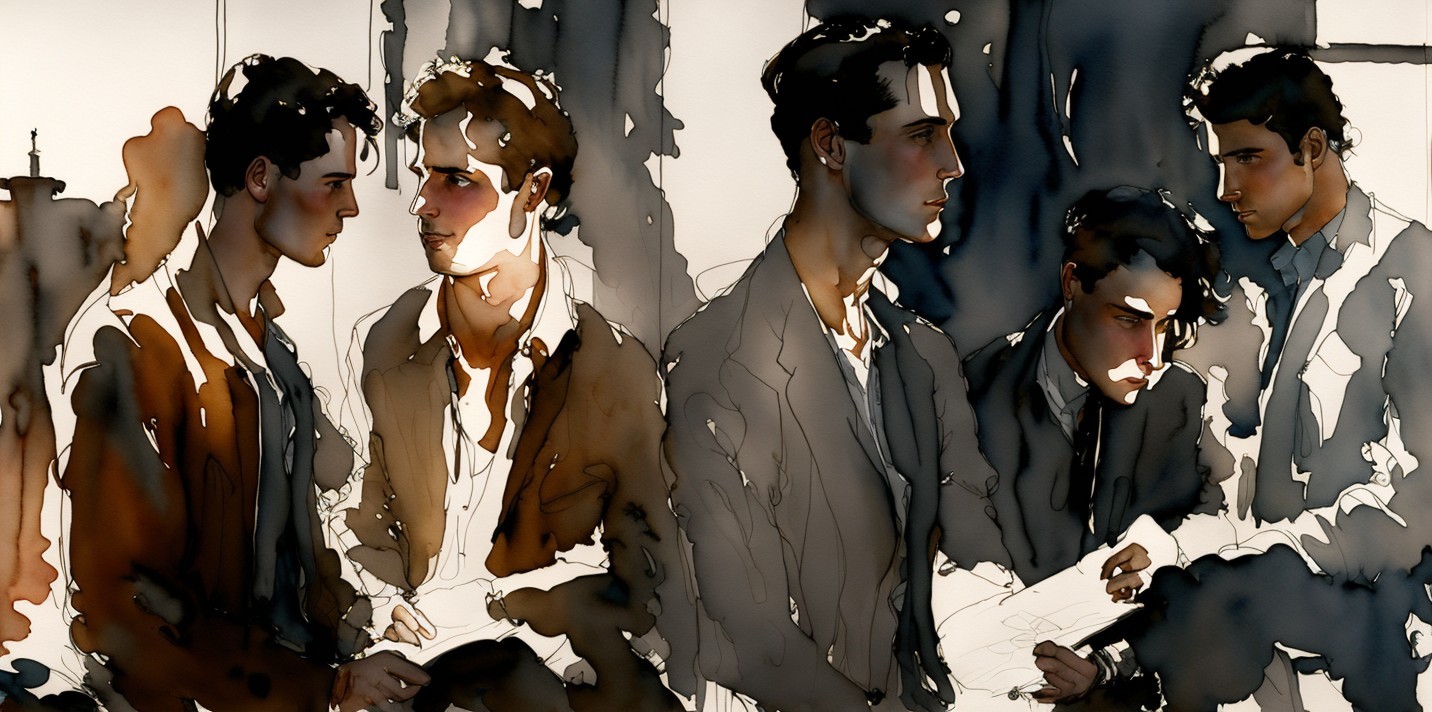 Expressive Figures in Soft Brush Strokes and Shadows