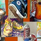 Vibrant Watercolor Paintings of Sneakers and High-Tops