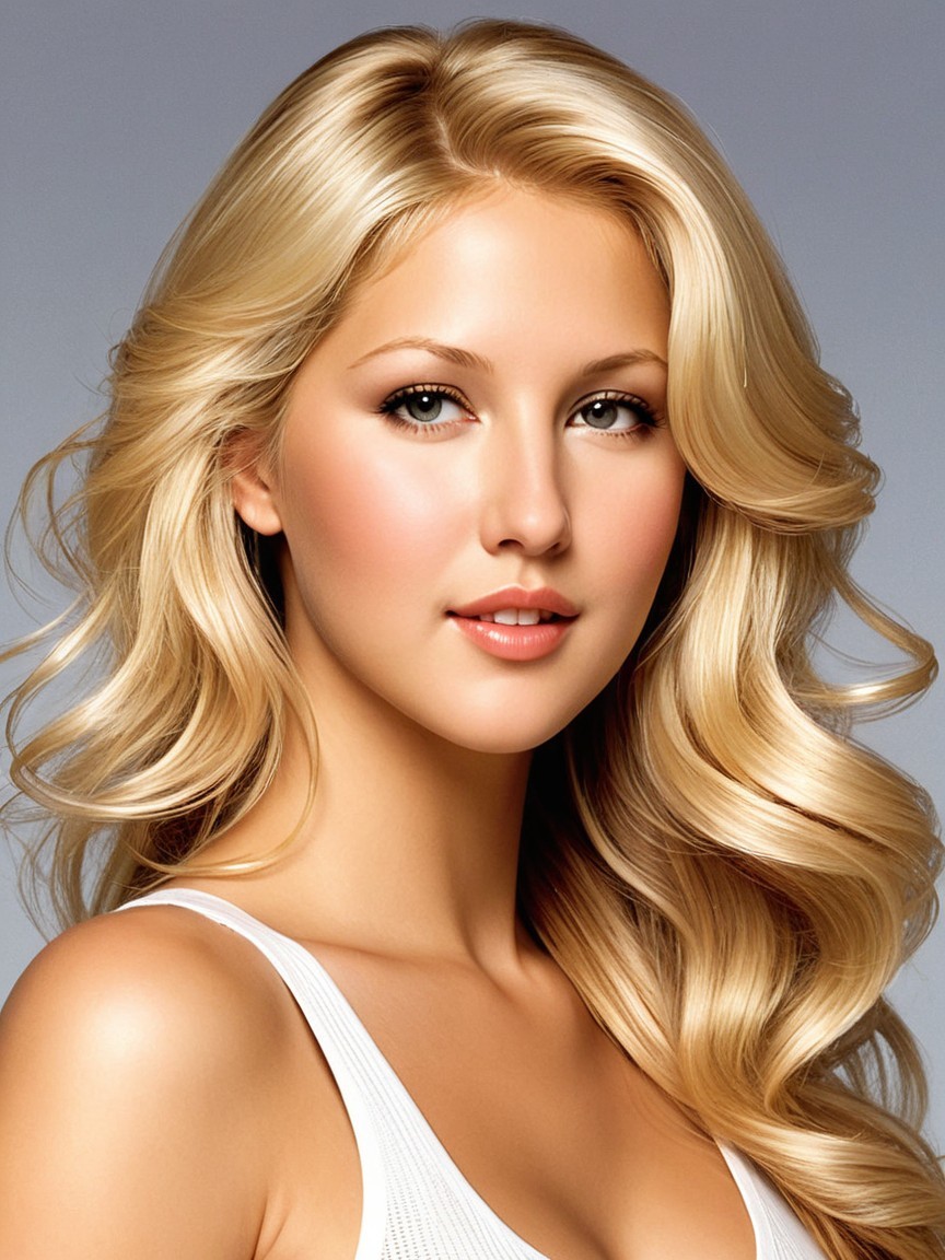 Portrait of a Young Woman with Blonde Hair and Warmth