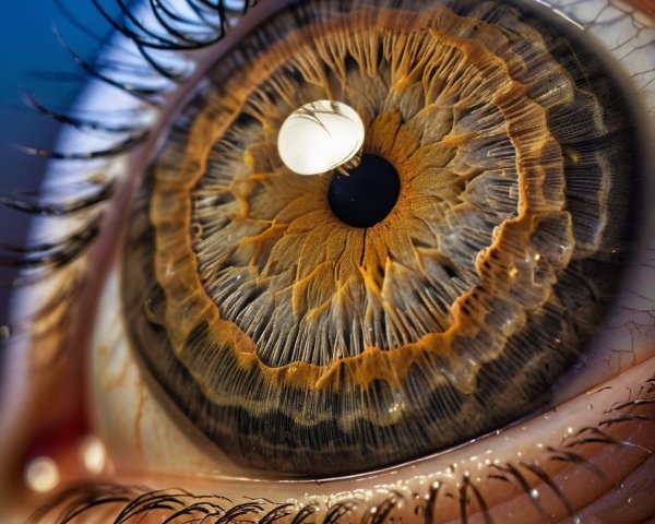 Extreme Macro Image of a Human Eye and Iris Details