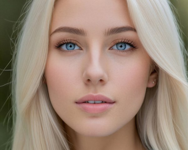 Close-Up Portrait of a Fair-Skinned Young Woman