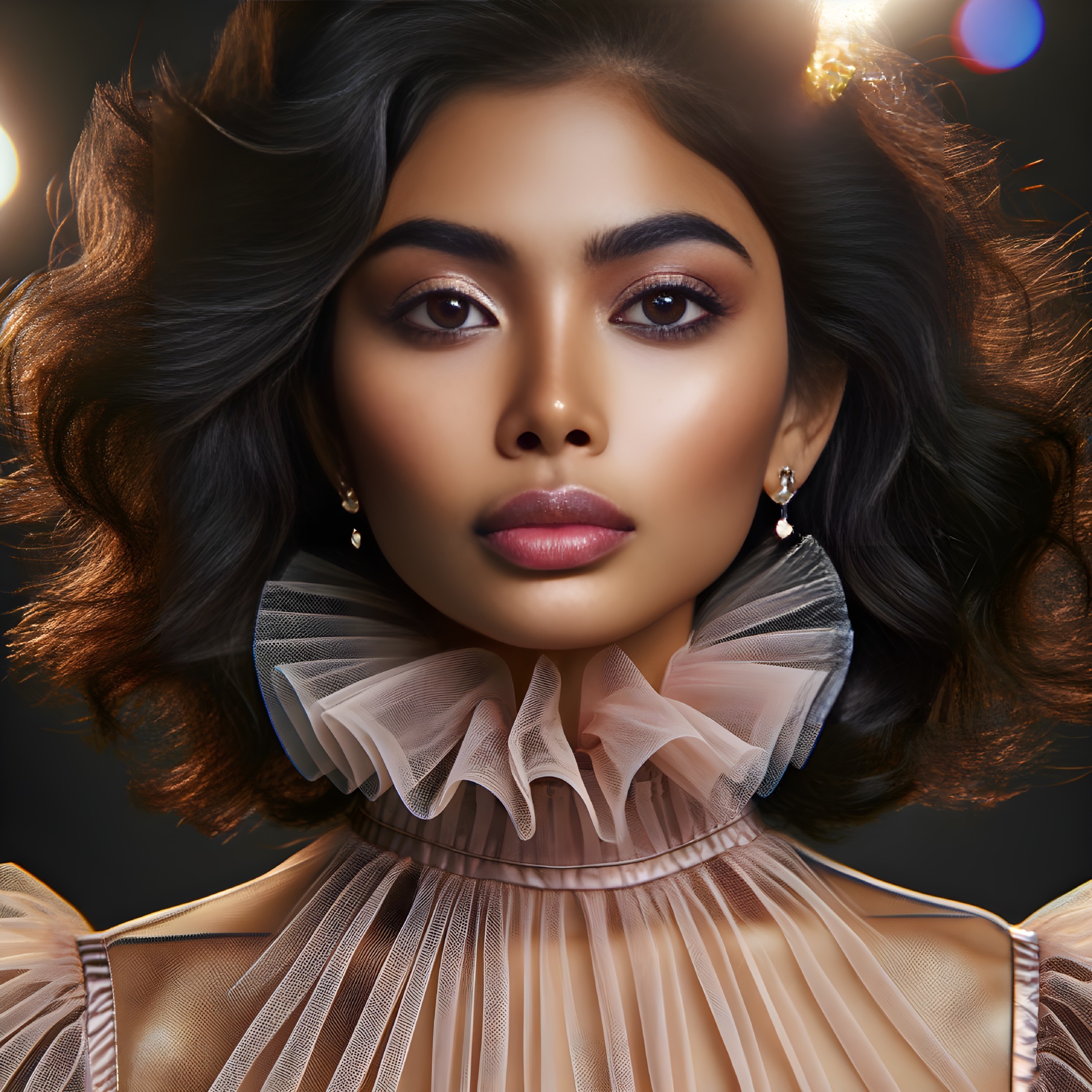 Portrait of a Young Woman with Elegant Features