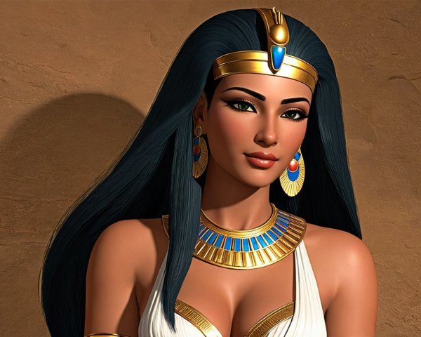 Stylized depiction of an ancient Egyptian queen