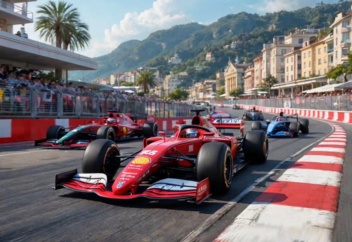 Vibrant Formula 1 Racing Scene in a City Setting