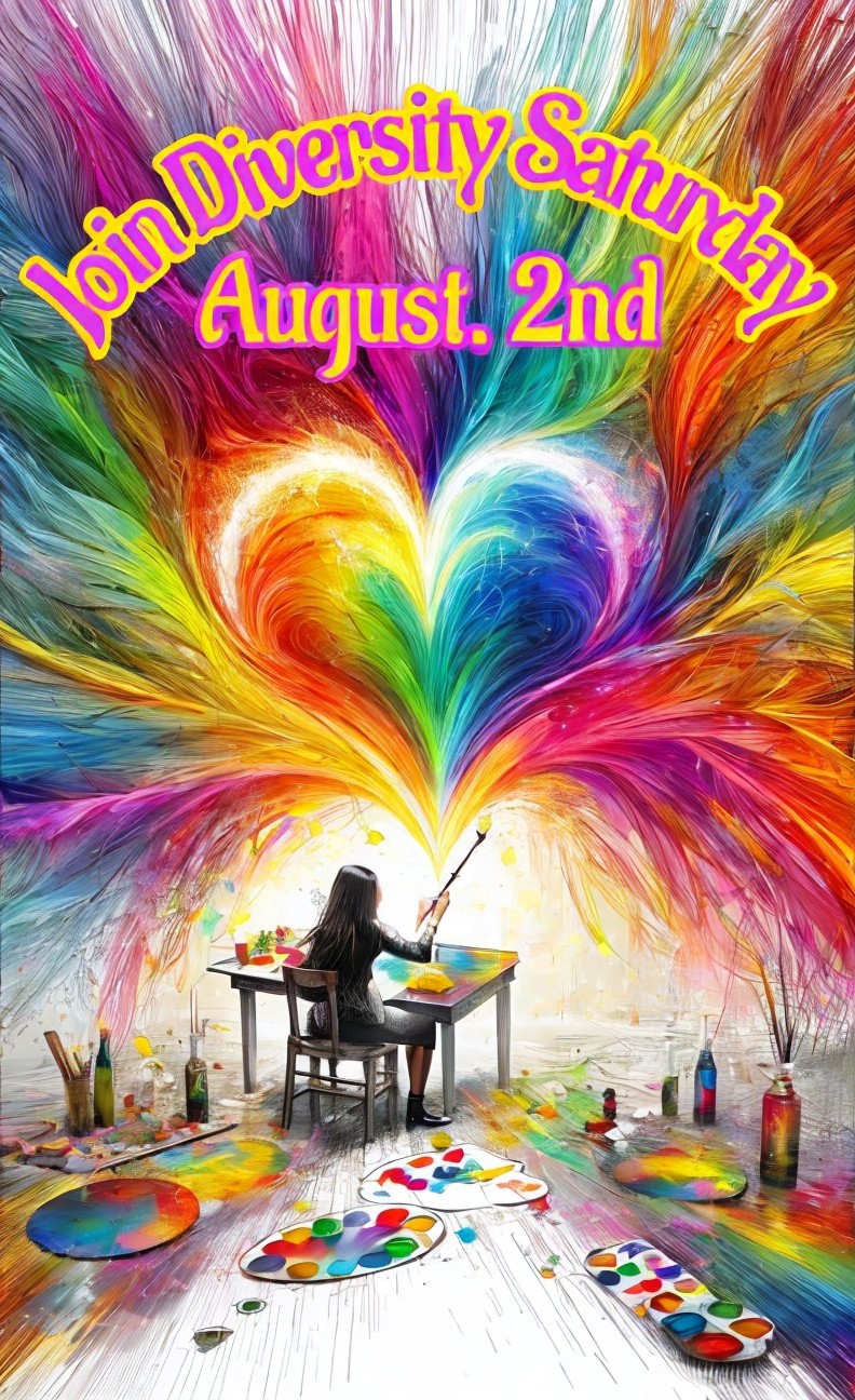 Young Artist Creating Colorful Heart Artwork