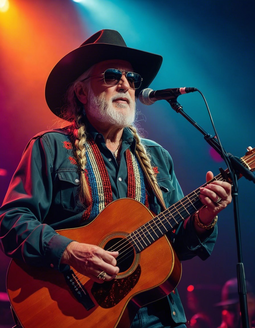 Musician in Black Hat and Sunglasses Performs Live