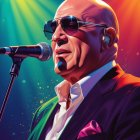 Confident Performer in Spotlight with Stylish Attire