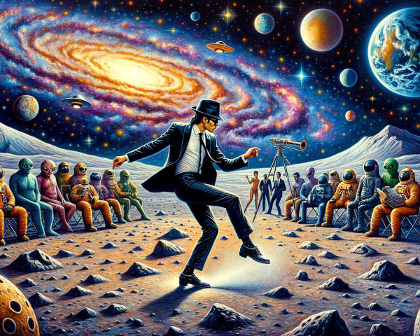 Cosmic Dance Scene with Extraterrestrial Observers