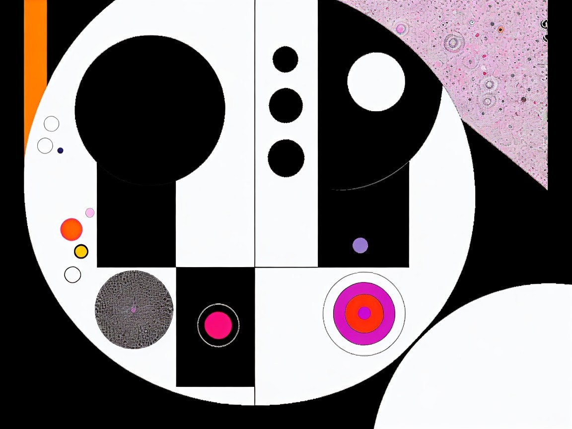 Abstract Geometric Composition with Vibrant Colors