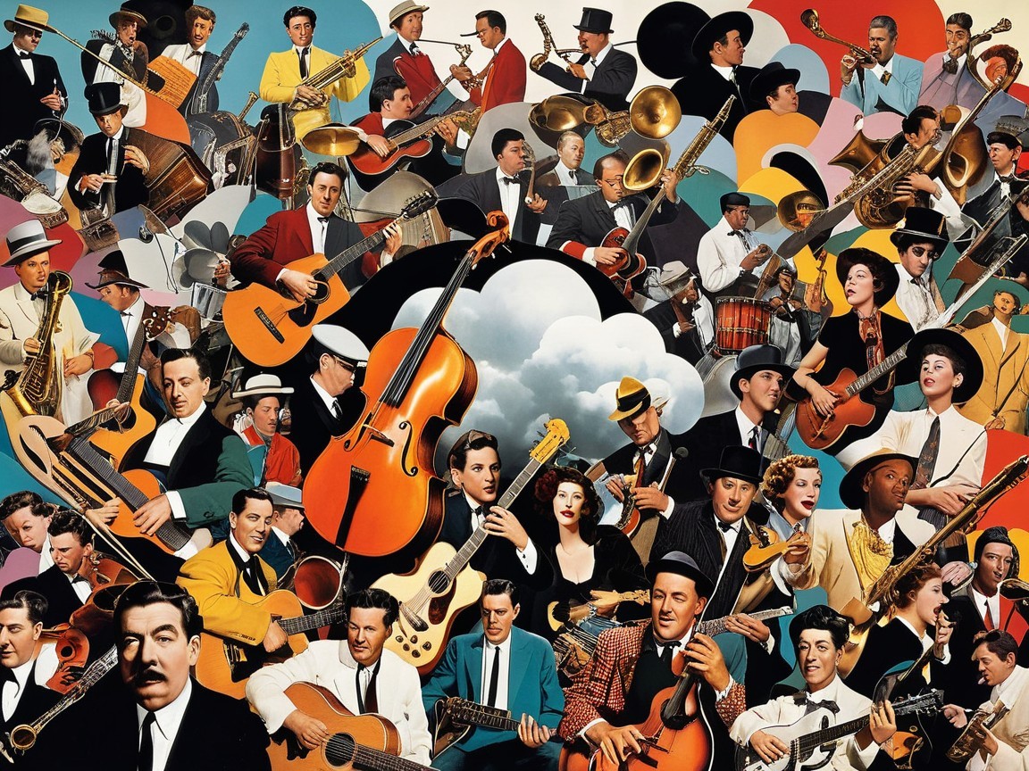 Vibrant Collage of Diverse Musicians and Instruments