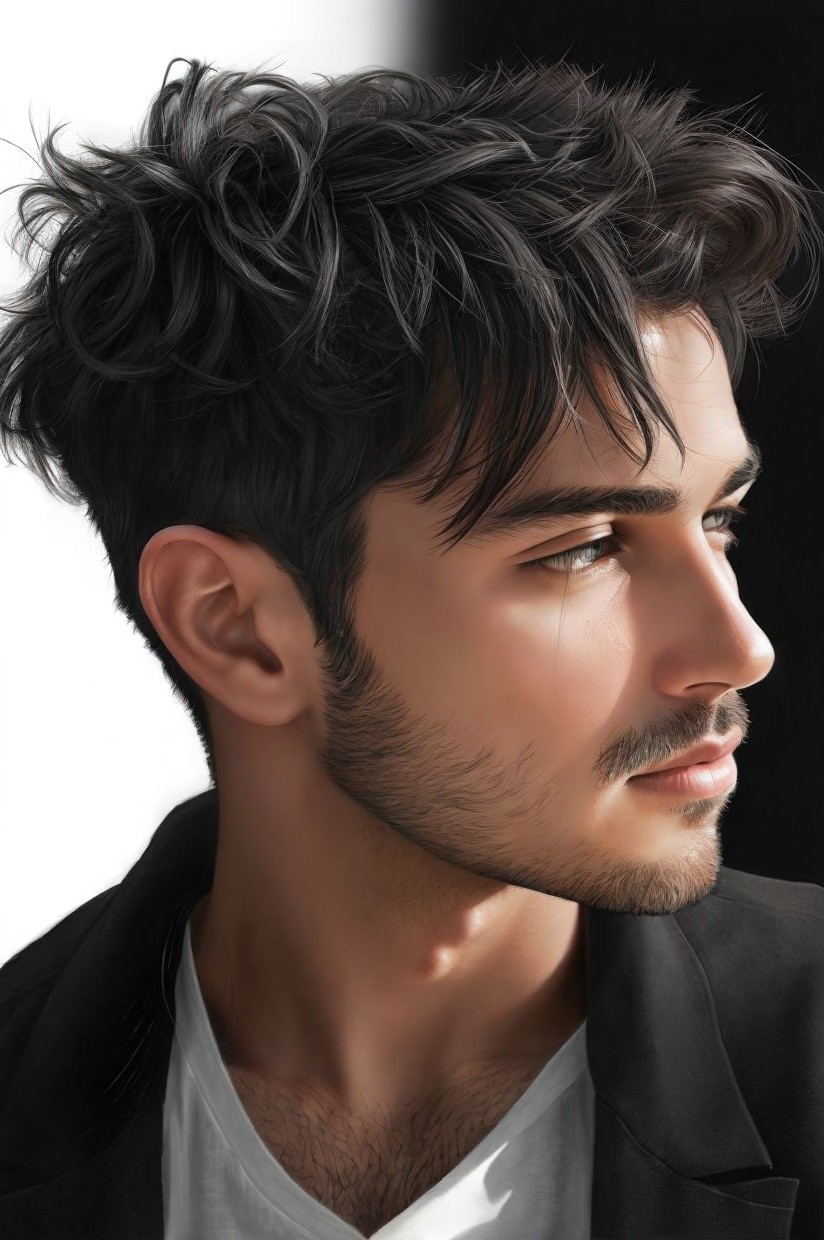 Portrait of a Young Man in Casual Attire