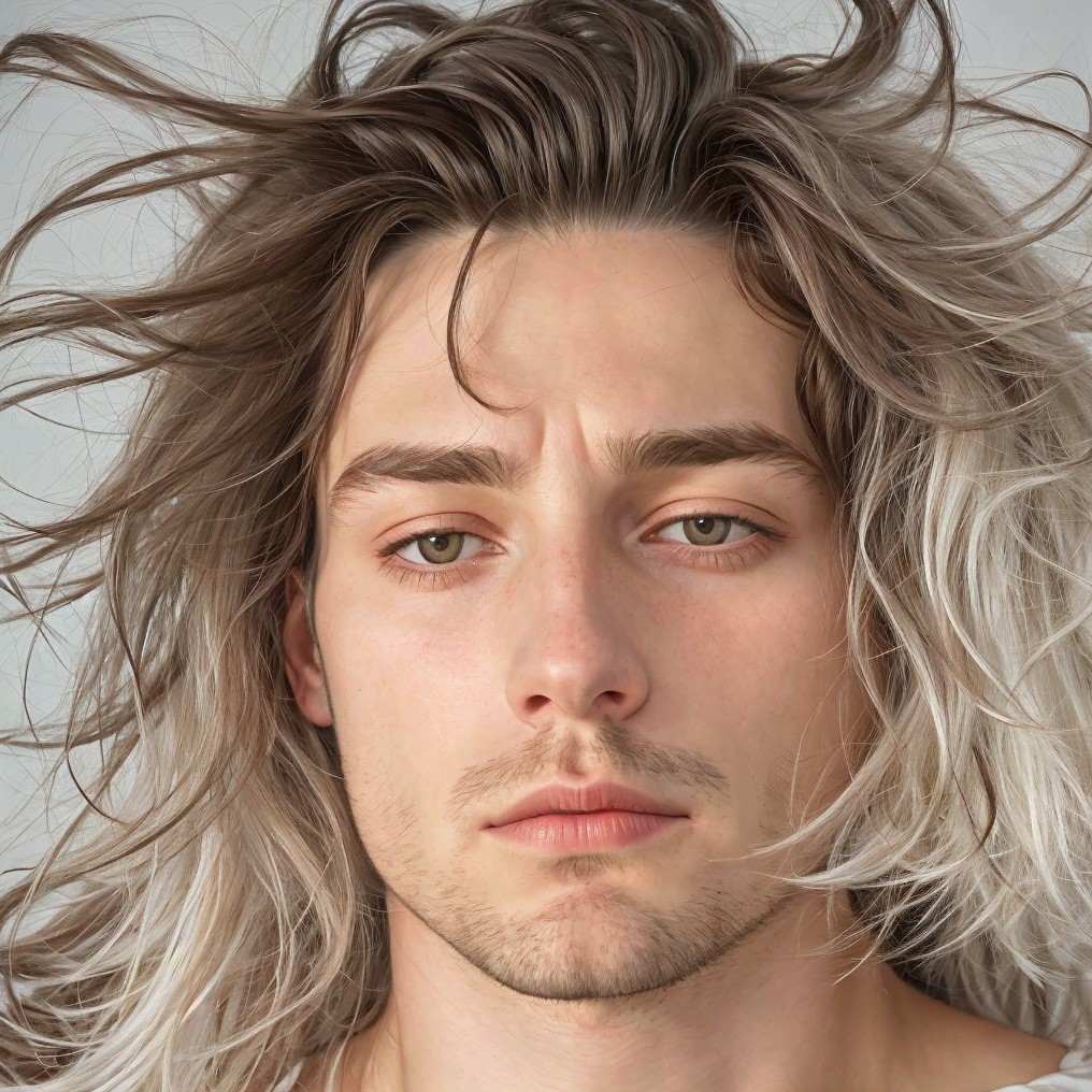Striking Portrait of a Young Man's Features