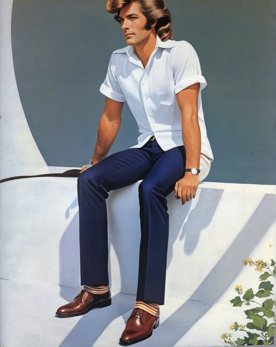 Fashionable Young Man in Stylish Casual Attire