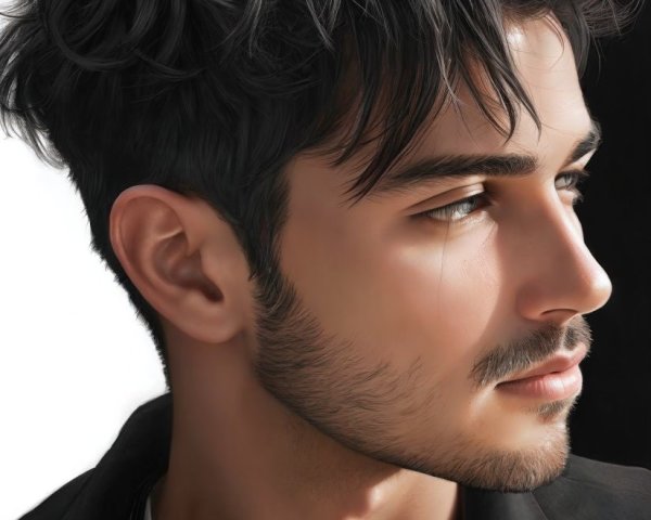 Portrait of a Young Man in Casual Attire