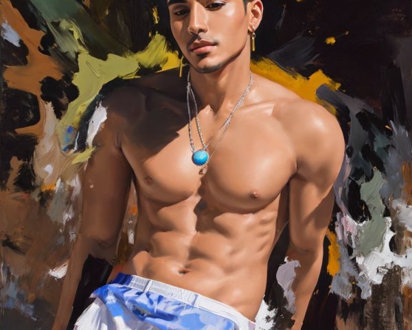 Portrait of a Confident Young Man with Toned Physique