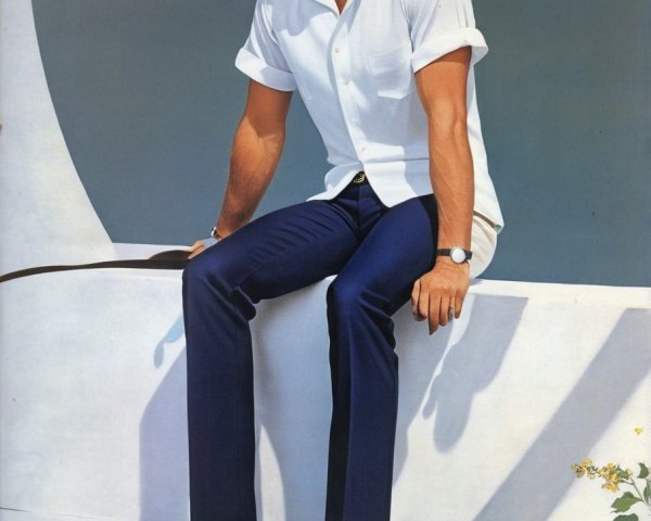 Fashionable Young Man in Stylish Casual Attire