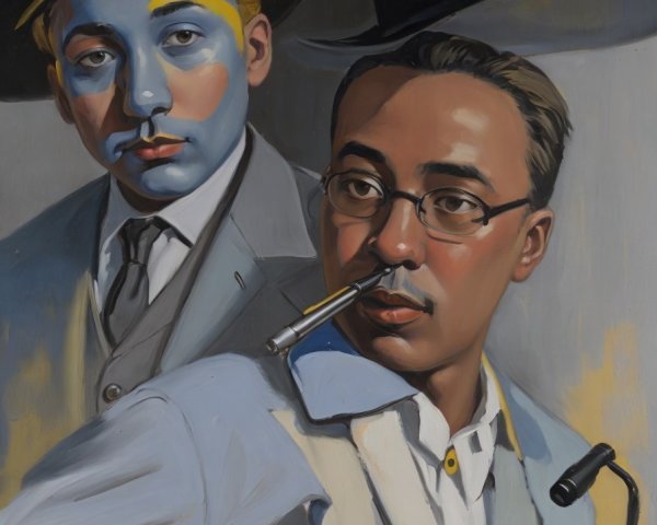 Stylized Figures in Painterly Interpretation with Contrast
